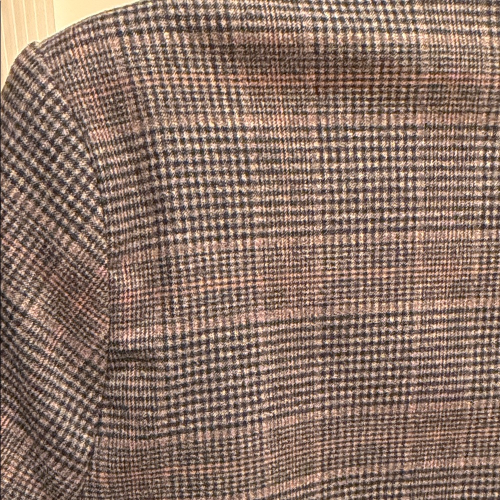 Old Navy Relaxed Twill Blazer Brown Plaid Unlined Size XS - Picture 9 of 10